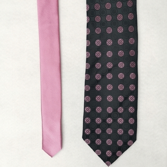 Real Men Wear Pink Breast Cancer Awareness Long Neck Tie 100% Silk - Picture 7 of 11